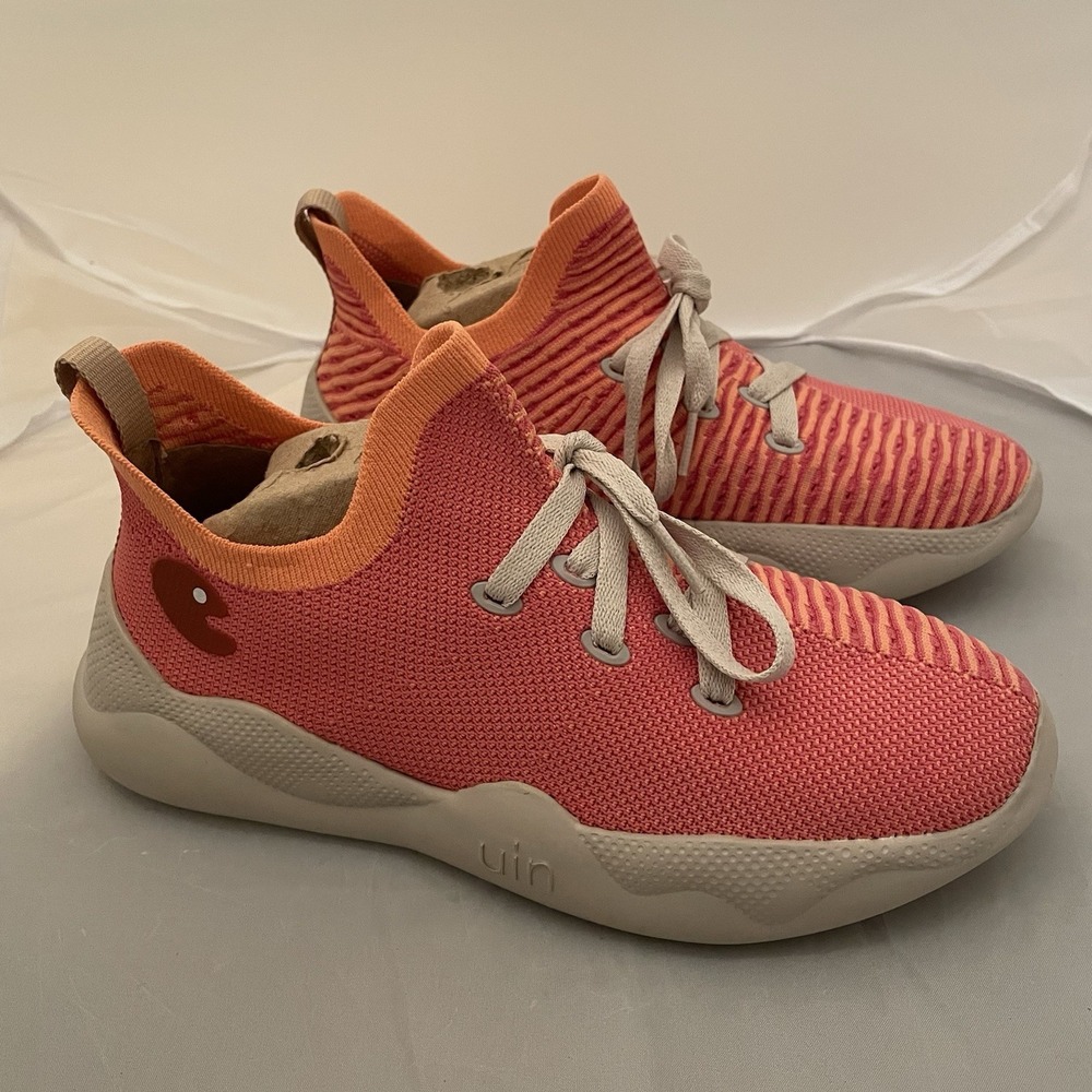 UIN Coral Pink Orange Red Mijas Shoes Women's Size 6, Slip On